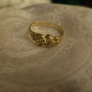 14K Gold Nugget Ring